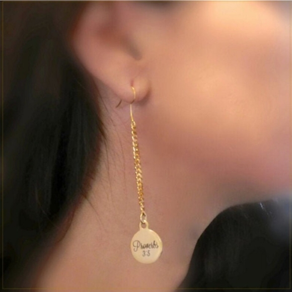 Christian Bible Verse Scripture Earrings - Picture 2 of 4
